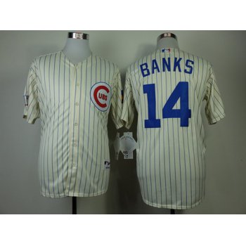 Chicago Cubs #14 Ernie Banks 1969 Cream Jersey