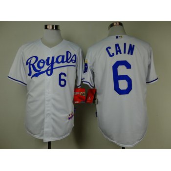 Kansas City Royals #6 Lorenzo Cain White Jersey