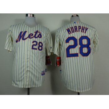 New York Mets #28 Daniel Murphy Cream Jersey