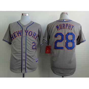 New York Mets #28 Daniel Murphy Gray Jersey
