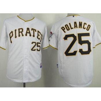 Pittsburgh Pirates #25 Gregory Polanco White Jersey