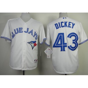 Toronto Blue Jays #43 R.A. Dickey White Jersey