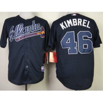 Atlanta Braves #46 Craig Kimbrel Navy Blue Jersey