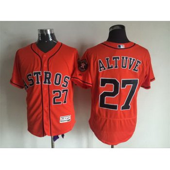 Men's Houston Astros #27 Jose Altuve Orange 2016 Flexbase Majestic Baseball Jersey