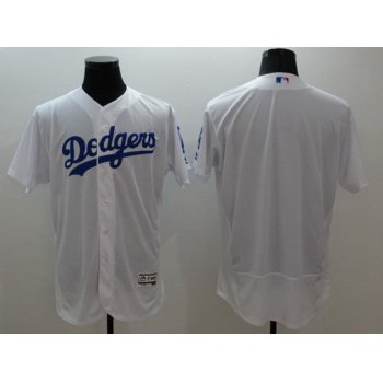 Men's Los Angeles Dodgers Blank White Flexbase 2016 MLB Player Jersey