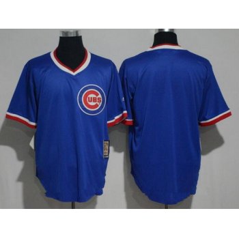 Men's Chicago Cubs Blank Royal Blue Pullover Stitched MLB Majestic 1994 Cooperstown Collection Jersey