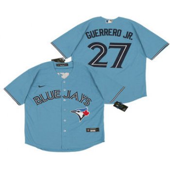 Men's Toronto Blue Jays #27 Vladimir Guerrero Jr. Light Blue Stitched MLB Cool Base Nike Jersey