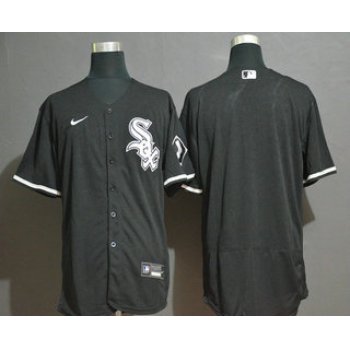 Men's Chicago White Sox Blank Black Stitched MLB Flex Base Nike Jersey