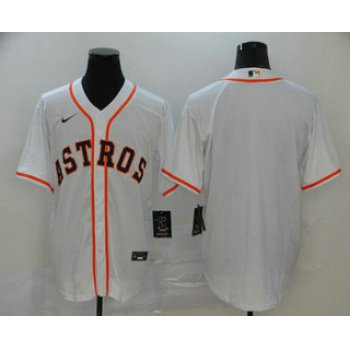 Men's Houston Astros Blank White Stitched MLB Cool Base Nike Jersey