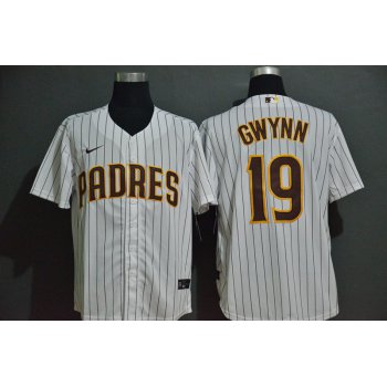 Men's San Diego Padres #19 Tony Gwynn White Stitched MLB Cool Base Nike Jersey