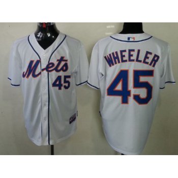 New York Mets #45 Zack Wheeler White Jersey