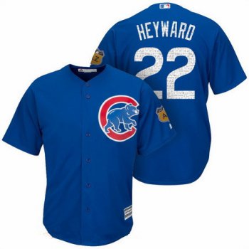 Men's Chicago Cubs #22 Jason Heyward Royal Blue 2017 Spring Training Stitched MLB Majestic Cool Base Jersey