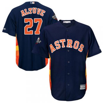 Astros #27 Jose Altuve Navy Blue New Cool Base 2019 World Series Bound Stitched Baseball Jersey