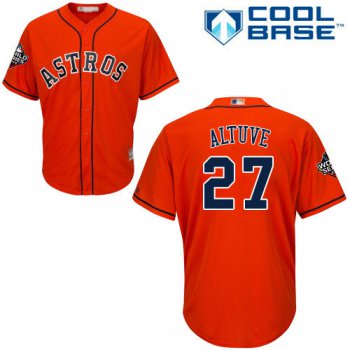 Astros #27 Jose Altuve Orange New Cool Base 2019 World Series Bound Stitched Baseball Jersey