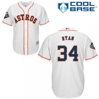 Astros #34 Nolan Ryan White New Cool Base 2019 World Series Bound Stitched Baseball Jersey