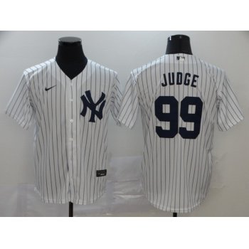 Men's New York Yankees #99 Aaron Judge White Home Stitched MLB Cool Base Nike Jersey