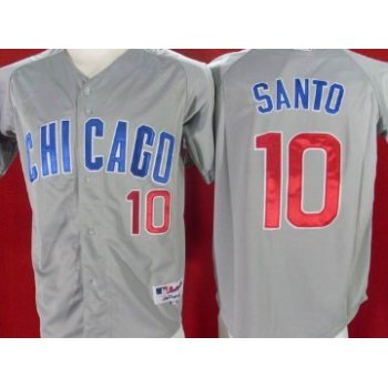 Chicago Cubs #10 Ron Santo Gray Jersey