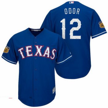 Men's Texas Rangers #12 Rougned Odor Royal Blue 2017 Spring Training Stitched MLB Majestic Cool Base Jersey