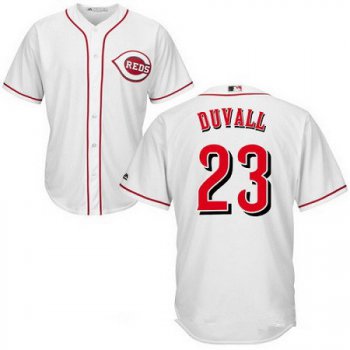 Men's Cincinnati Reds #23 Adam Duvall White Home Stitched MLB Majestic Cool Base Jersey