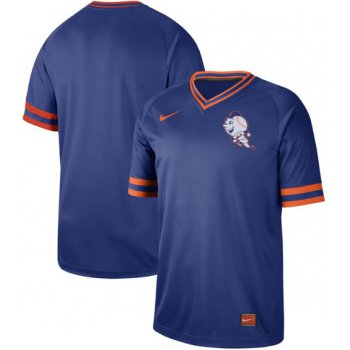 Mets Blank Royal Authentic Cooperstown Collection Stitched Baseball Jersey