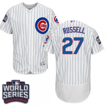 Cubs #27 Addison Russell White Flexbase Authentic Collection 2016 World Series Bound Stitched MLB Jersey