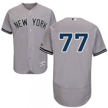 Men's New York Yankees #77 Clint Frazier Grey Flexbase Authentic Collection Stitched Baseball Jersey
