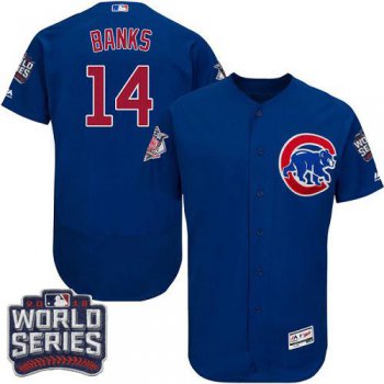 Cubs #14 Ernie Banks Blue Flexbase Authentic Collection 2016 World Series Bound Stitched MLB Jersey