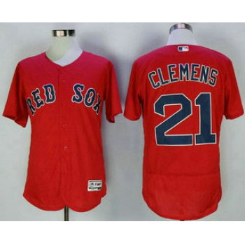 Men's Boston Red Sox #21 Roberto Clemente Retired Red Stitched MLB 2016 Majestic Flex Base Jersey