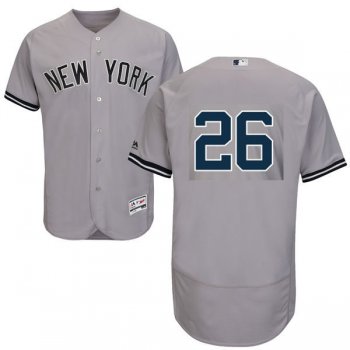 Men's New York Yankees #26 Tyler Austin Gray Gray Road Stitched MLB 2016 Majestic Flex Base Jersey