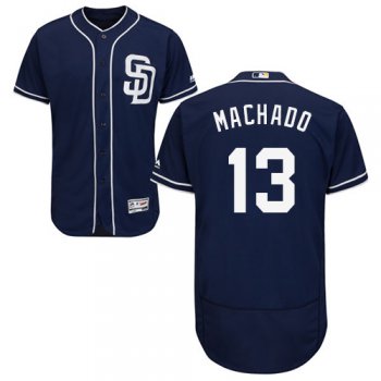 Men's San Diego Padres #13 Manny Machado Navy Blue Flexbase Authentic Collection Stitched Baseball Jersey