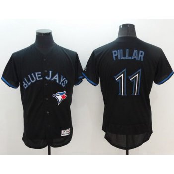 Blue Jays #11 Kevin Pillar Black Fashion Flexbase Authentic Collection Stitched MLB Jersey