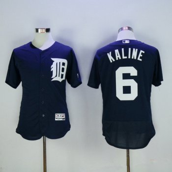 Men's Detroit Tigers #6 Al Kaline Retired Navy Blue 2016 Flexbase Majestic Baseball Jersey