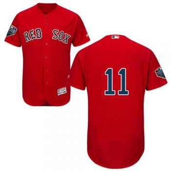 Red Sox #11 Rafael Devers Red Flexbase Authentic Collection 2018 World Series Stitched MLB Jersey