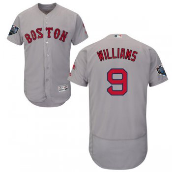 Red Sox #9 Ted Williams Grey Flexbase Authentic Collection 2018 World Series Stitched MLB Jersey