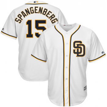 San Diego Padres 15 Cory Spangenberg Majestic White Alternate Cool Base Player Jersey