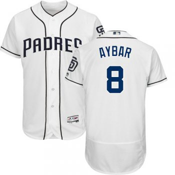 San Diego Padres 8 Erick Aybar White Flexbase Authentic Collection Stitched Baseball Jersey