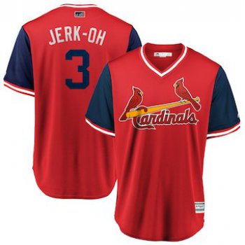 Men's St. Louis Cardinals 3 Jedd Gyorko Jerk-Oh Majestic Red 2018 Players' Weekend Cool Base Jersey