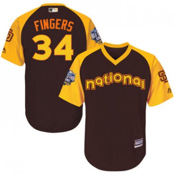 Rollie Fingers Brown 2016 MLB All-Star Jersey - Men's National League San Diego Padres #34 Cool Base Game Collection