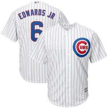 Men's Chicago Cubs 6 Carl Edwards Jr. Majestic Home White Cool Base Replica Player Jersey