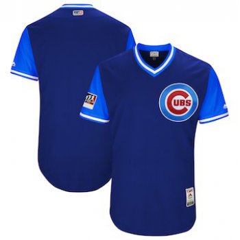 Men's Chicago Cubs Blank Majestic Royal 2018 Players' Weekend Authentic Team Jersey