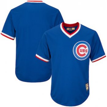 Men's Chicago Cubs Majestic Blank Alternate Royal Big & Tall Cooperstown Collection Cool Base Replica Team Jersey