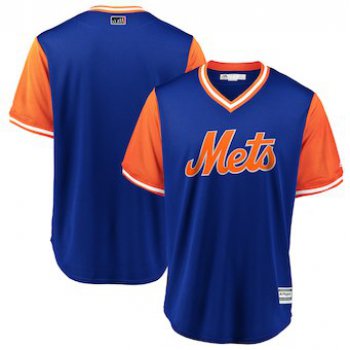 Men's New York Mets Blank Majestic Royal 2018 Players' Weekend Team Cool Base Jersey