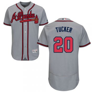 Atlanta Braves 20 Preston Tucker Grey Flexbase Authentic Collection Stitched Baseball Jersey