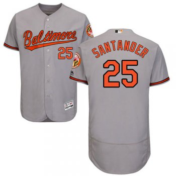 Baltimore Orioles 25 Anthony Santander Grey Flexbase Authentic Collection Stitched Baseball Jersey