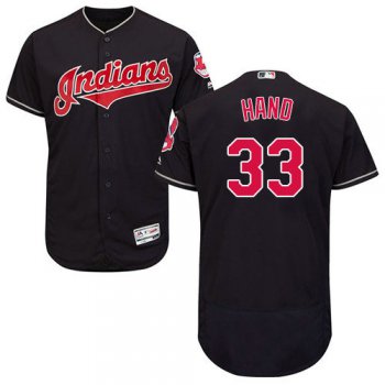 Cleveland Indians 33 Brad Hand Navy Blue Flexbase Authentic Collection Stitched Baseball Jersey