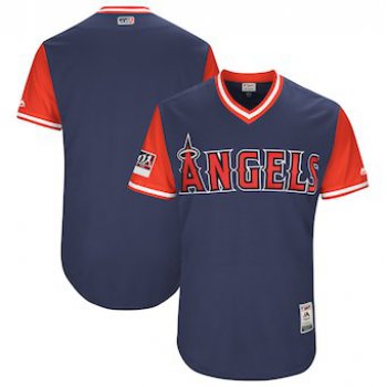 Men's Los Angeles Angels Blank Majestic Navy 2018 Players' Weekend Authentic Team Jersey