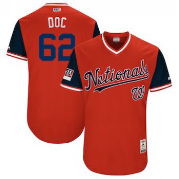 Men's Washington Nationals 62 Sean Doolittle Doc Majestic Red 2018 Players' Weekend Authentic Jersey