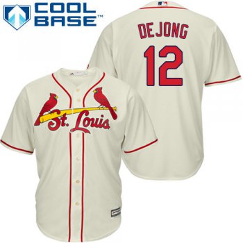 St.Louis Cardinals #12 Paul DeJong Cream New Cool Base Stitched Baseball Jersey