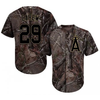 LA Angels of Anaheim #29 Rod Carew Camo Realtree Collection Cool Base Stitched MLB Jersey
