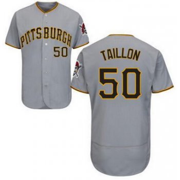 Men's Pittsburgh Pirates #50 Jameson Taillon Gray Road 2016 Flexbase Majestic Baseball Jersey